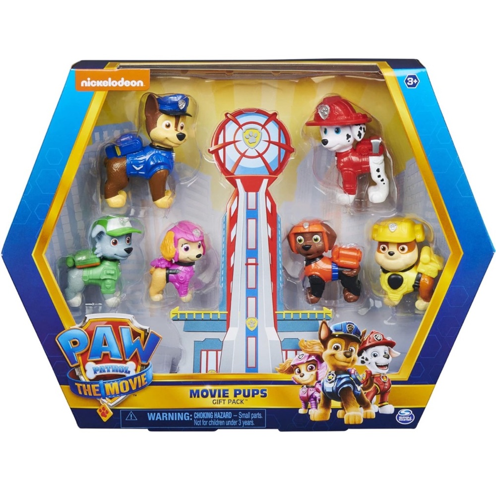 Paw Patrol, Movie Pups Gift Pack with 6 Collectible Toy Figures, Kids Toys new